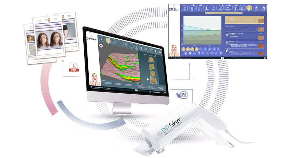 pasos de análisis de la piel con dp skin